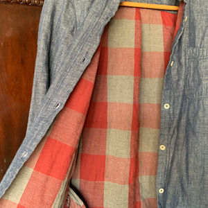 STEVEN ALAN double layer flannel shirt dress XS